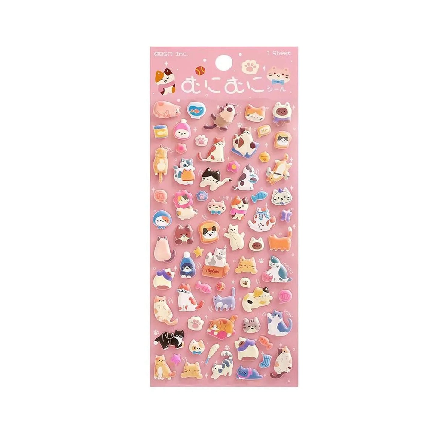 BGM Muni Muni Sticker Sheet Vol.2 - Mini Cats - Sticker Sheets