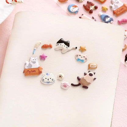 BGM Muni Muni Sticker Sheet Vol.2 - Mini Cats - Sticker Sheets