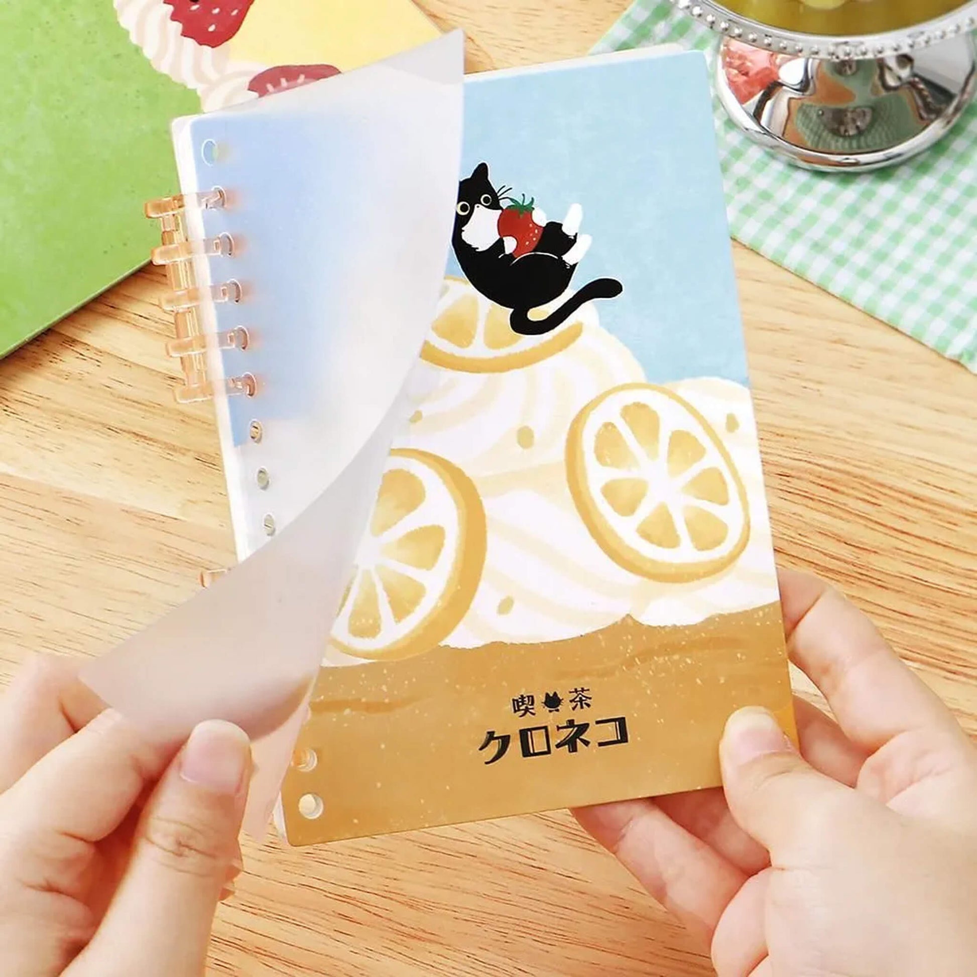 BGM Sticker Release Book Café à la Mode - Black Cat and Lemon Cake - Sticker Release Books
