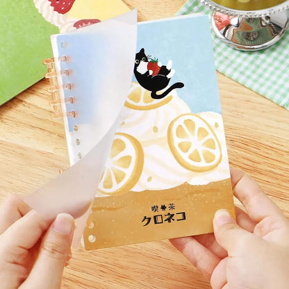 BGM Sticker Release Book Café à la Mode - Black Cat and Lemon Cake - Sticker Release Books