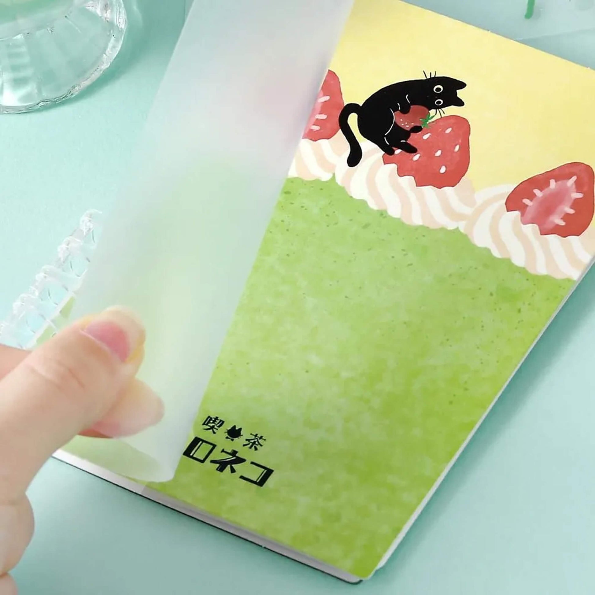 BGM Sticker Release Book Café à la Mode - Black Cat and Strawberry Cake - Sticker Release Books