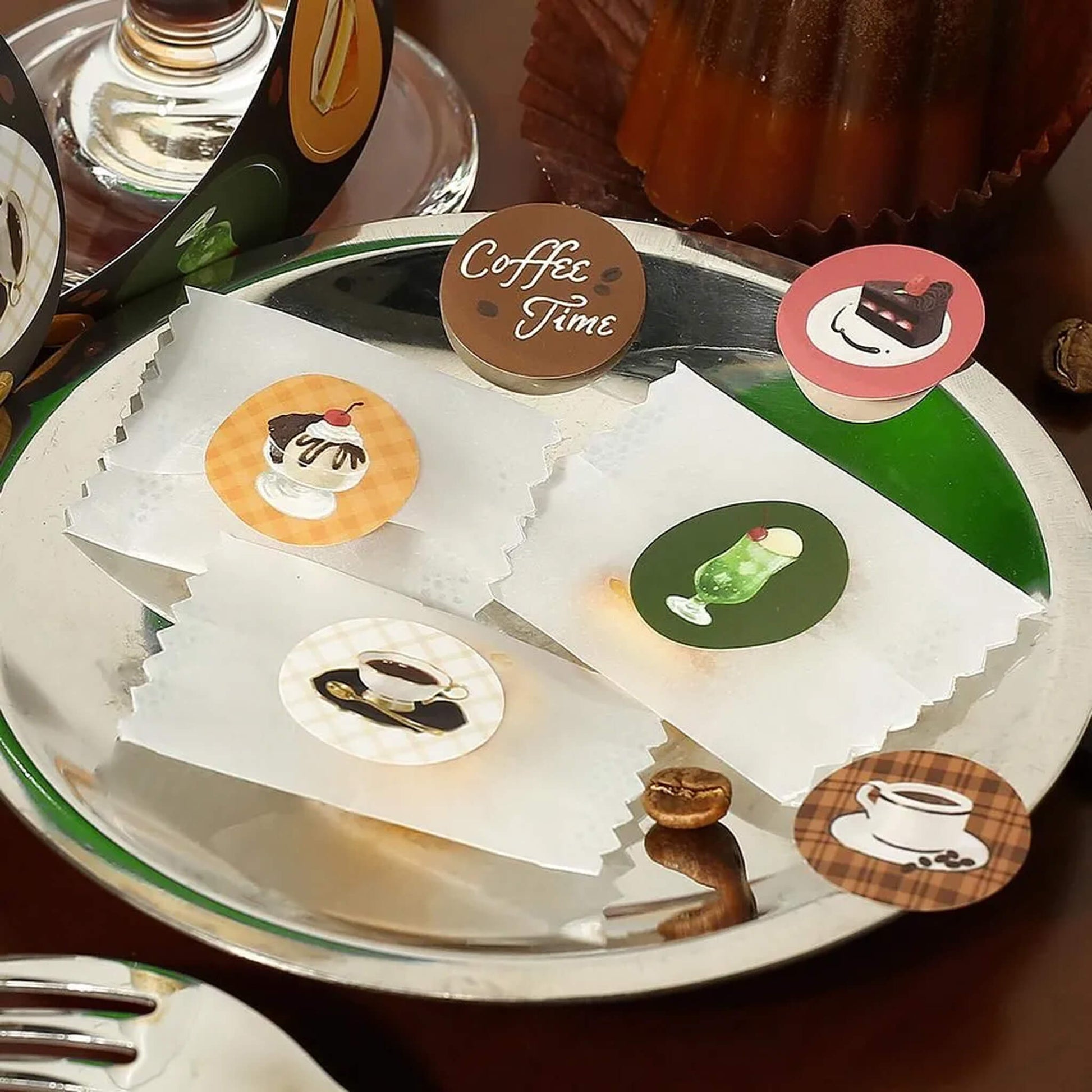 BGM Sticker Roll Round - Café à la Mode - Sticker Rolls