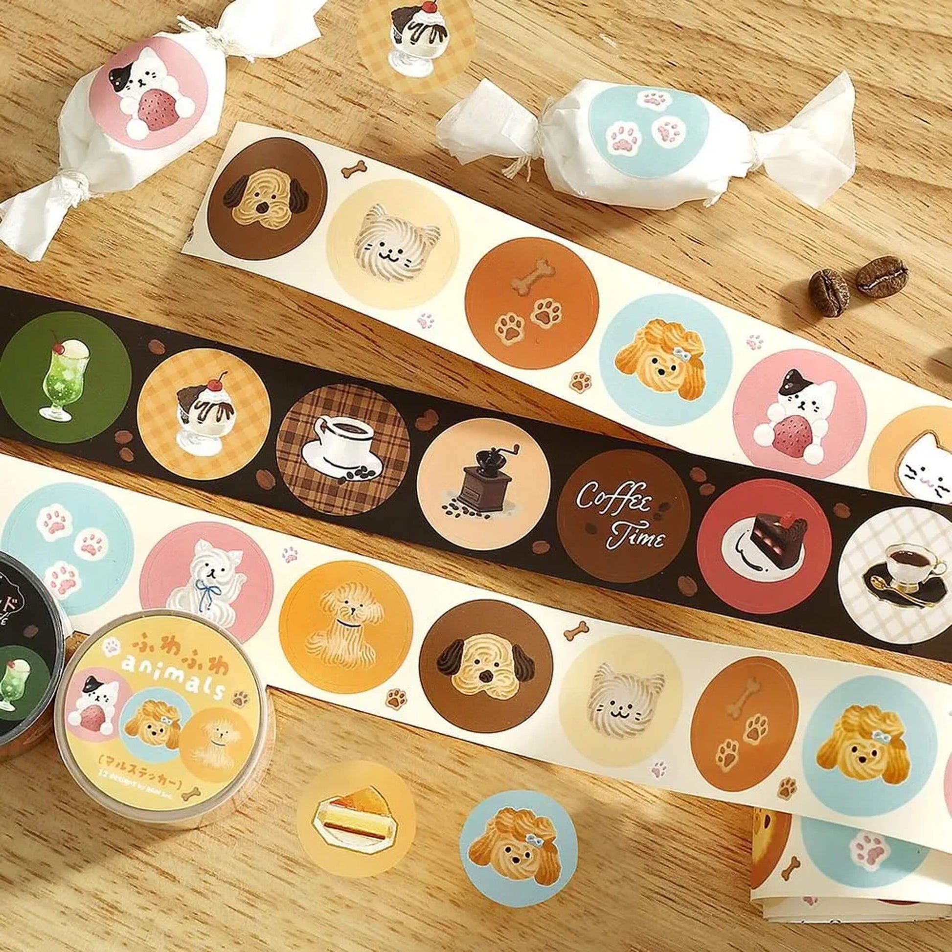 BGM Sticker Roll Round - Café à la Mode - Sticker Rolls