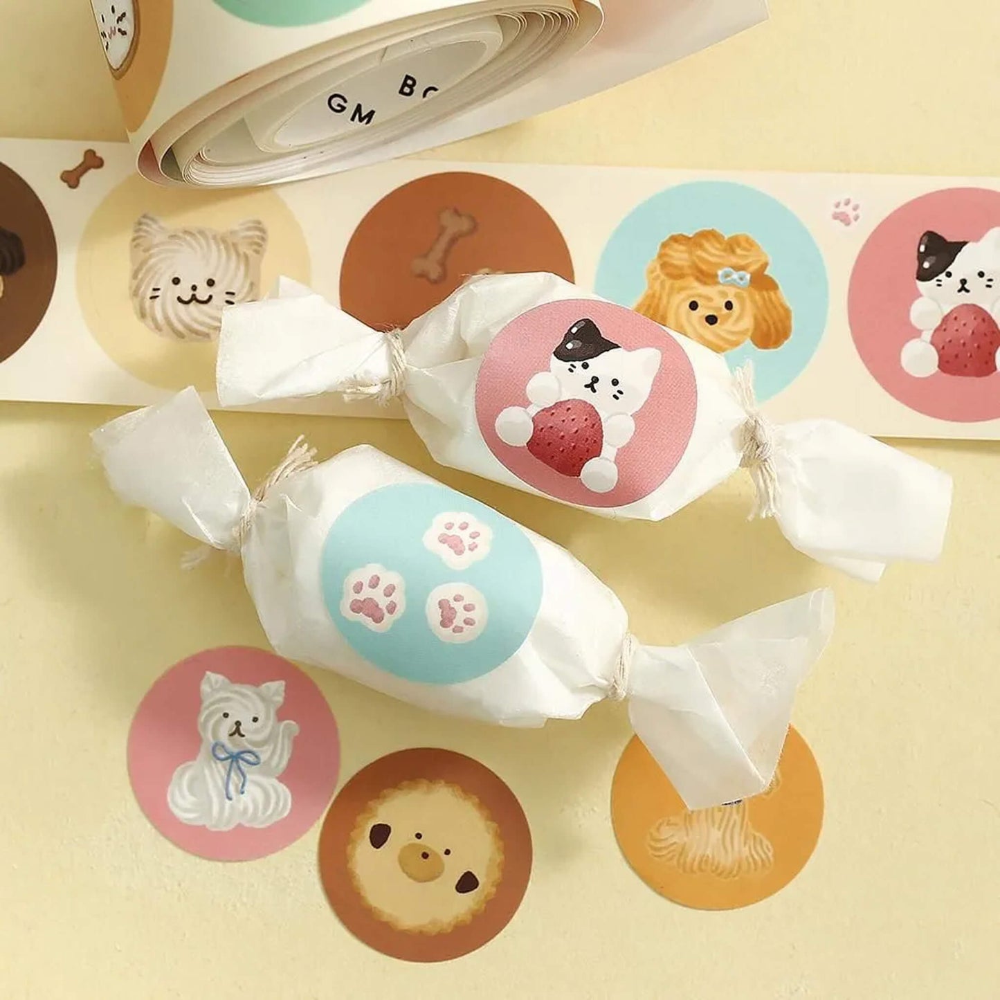 BGM Sticker Roll Round - Fluffy Animals - Sticker Rolls