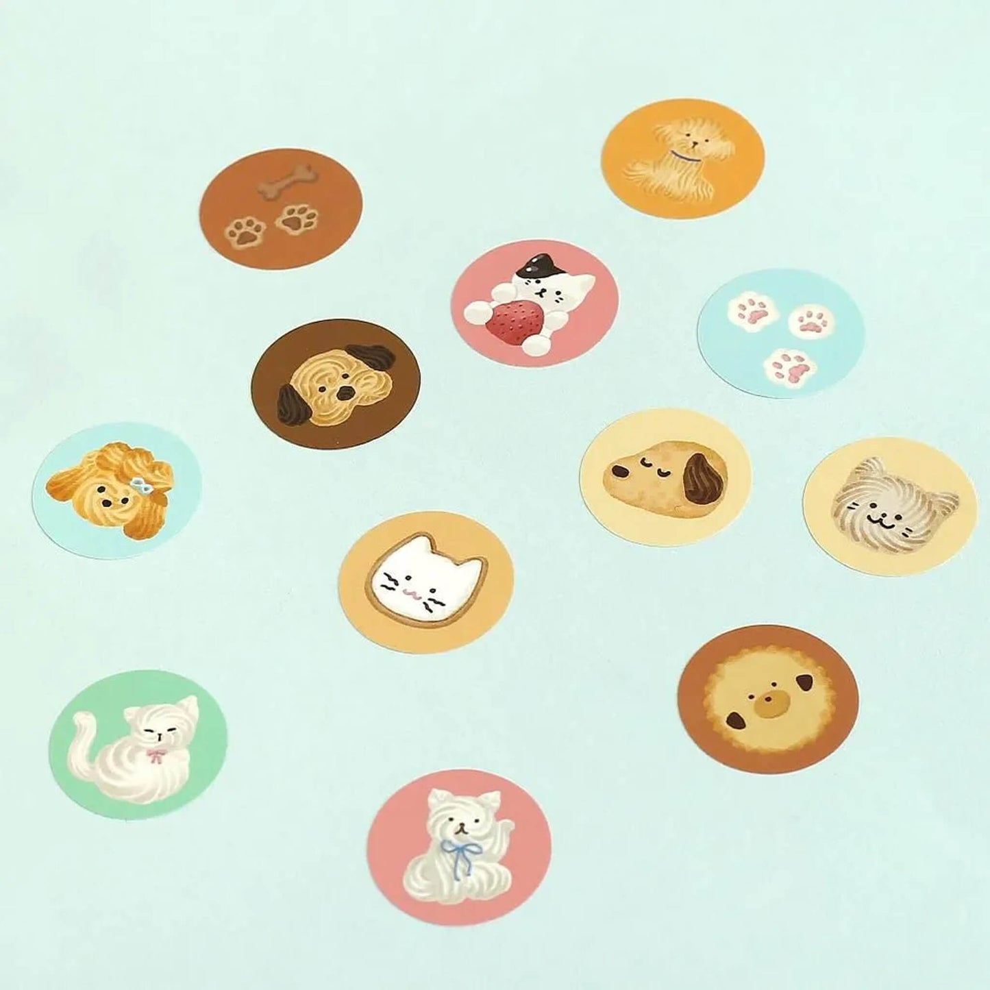 BGM Sticker Roll Round - Fluffy Animals - Sticker Rolls