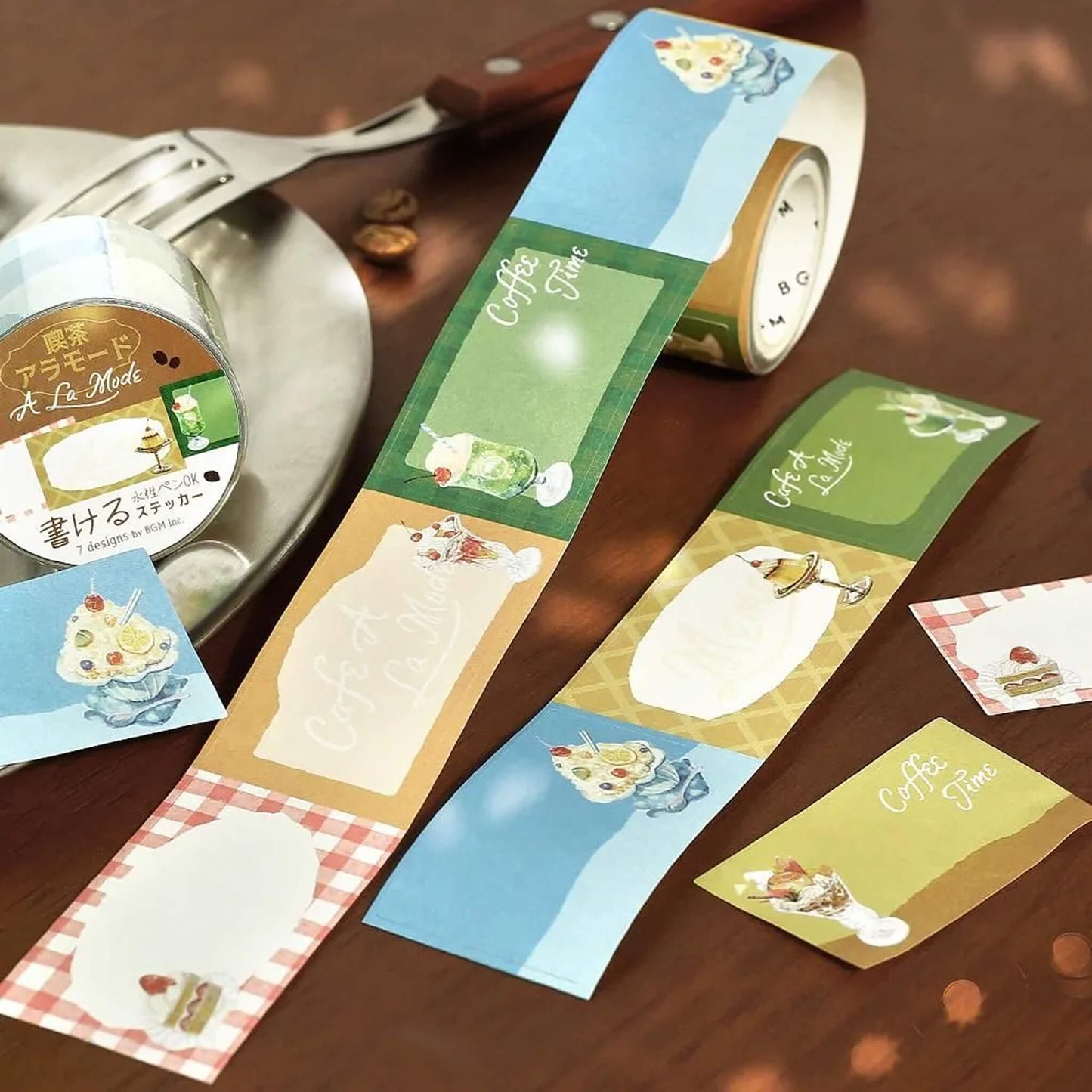 BGM Sticker Roll Writable - Café à la Mode - Sticky Notes