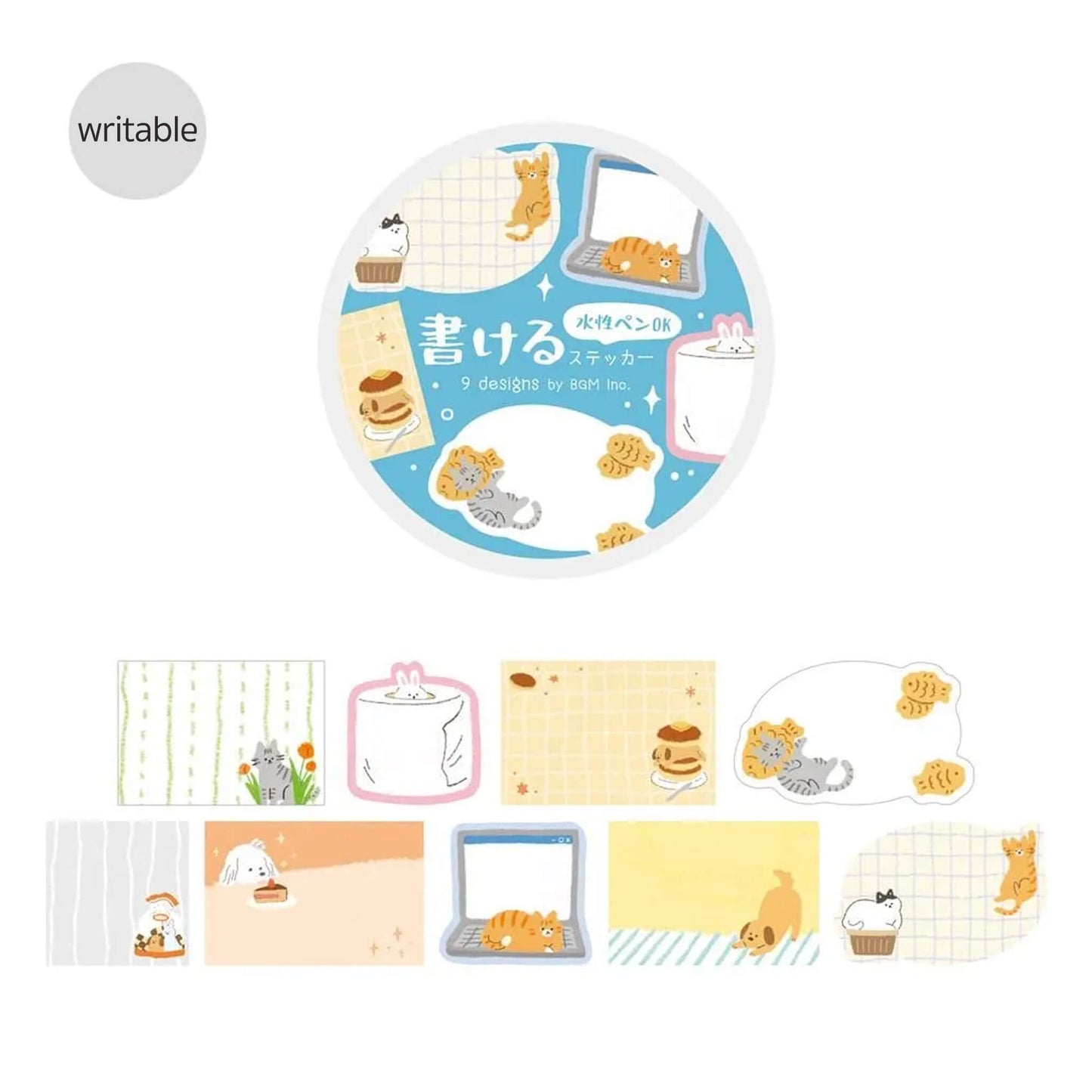 BGM Sticker Roll Writable - Warmth Day - Sticky Notes