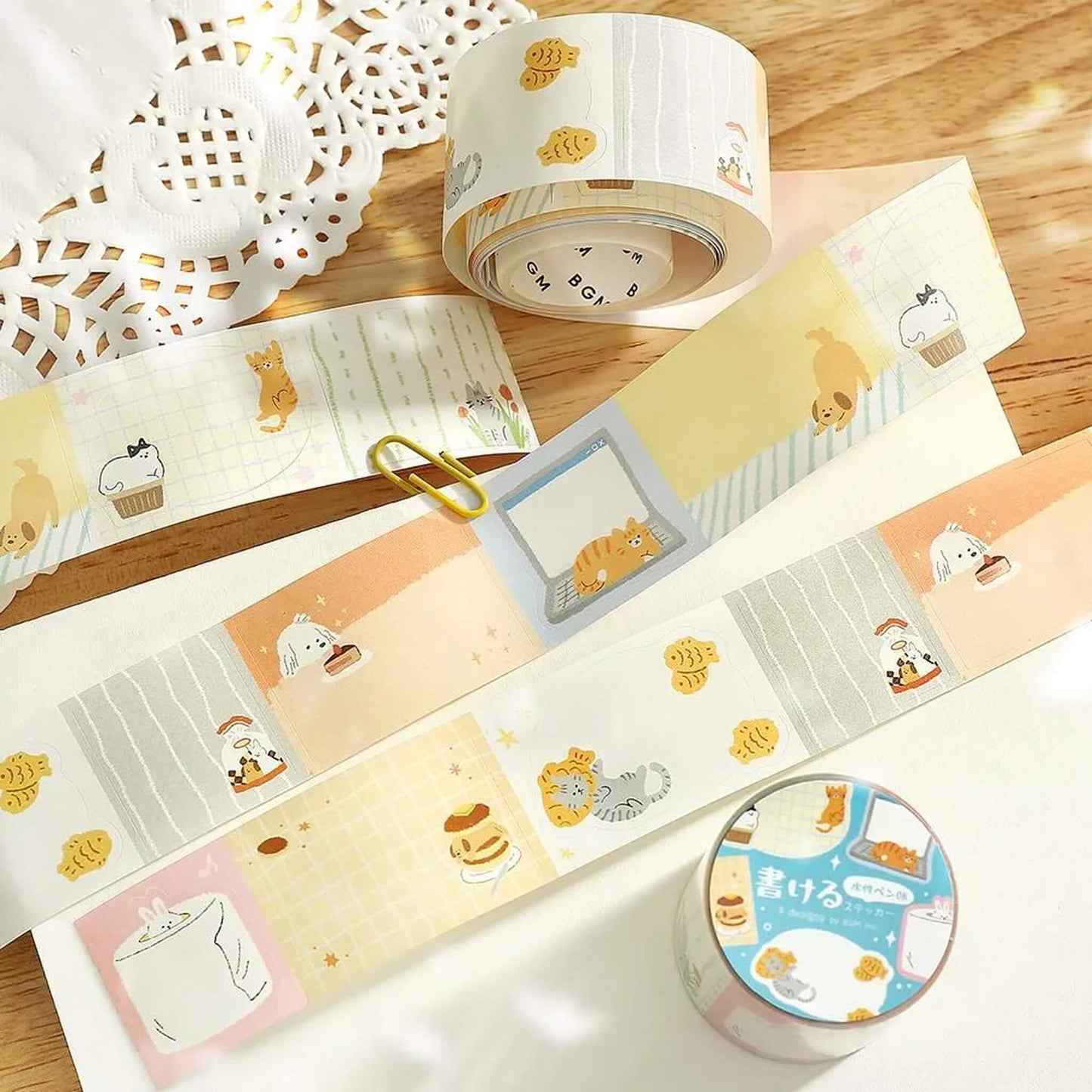 BGM Sticker Roll Writable - Warmth Day - Sticky Notes