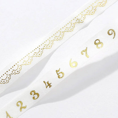 BGM Washi Tape Basic Foil Slim - Gold Lace - Washi Tapes