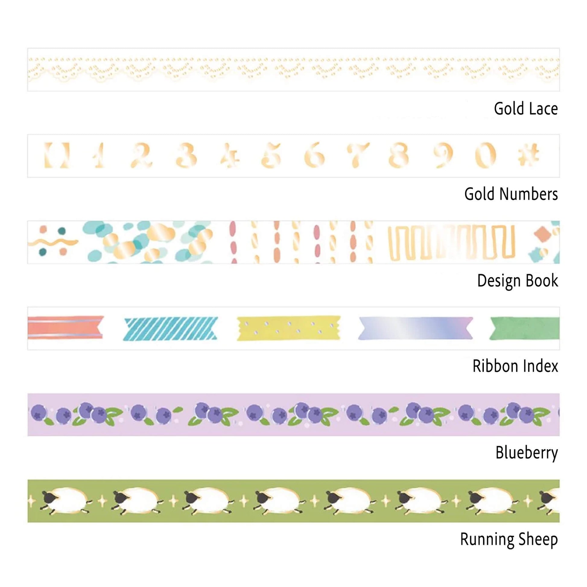 BGM Washi Tape Basic Foil Slim - Gold Lace - Washi Tapes