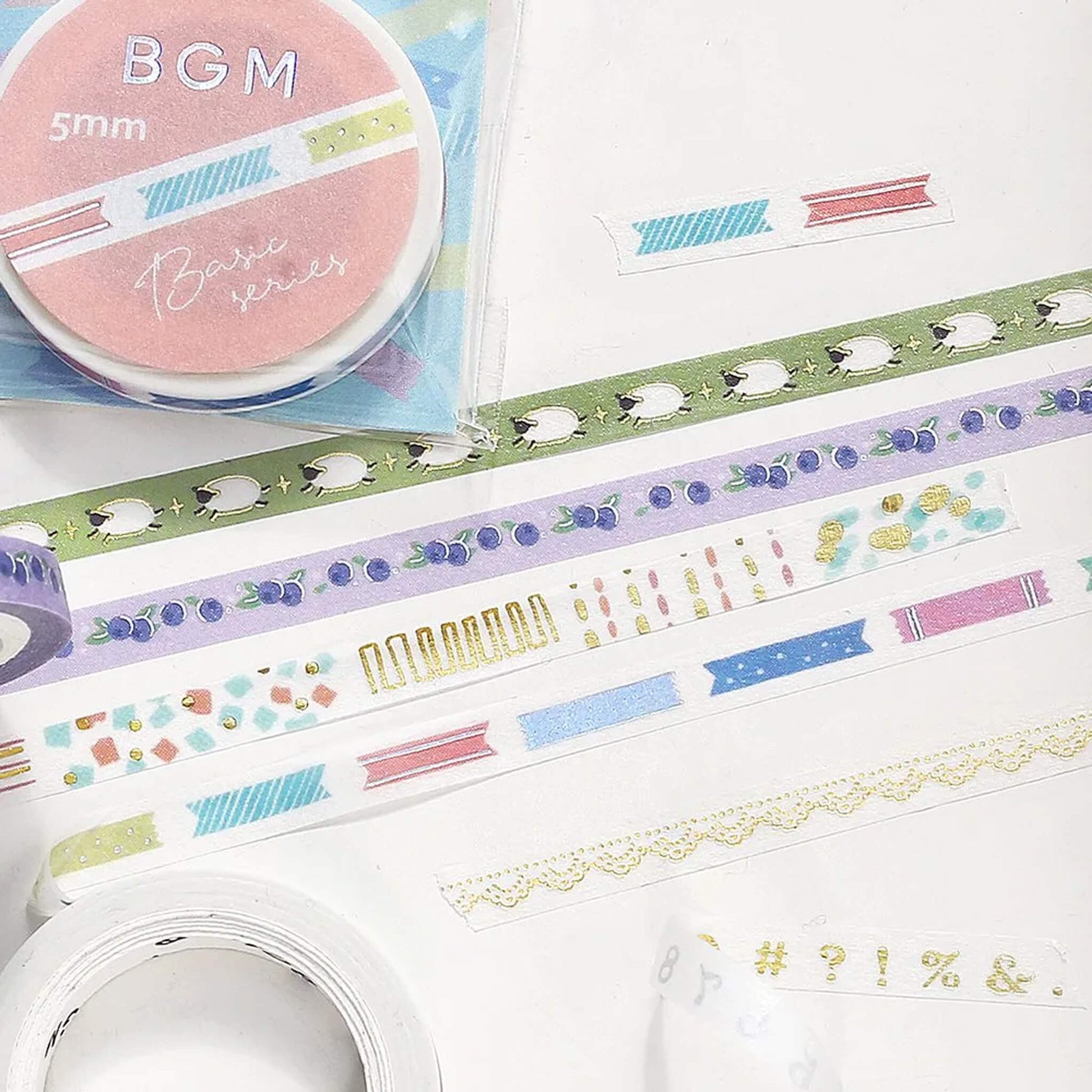 BGM Washi Tape Basic Foil Slim - Gold Lace - Washi Tapes