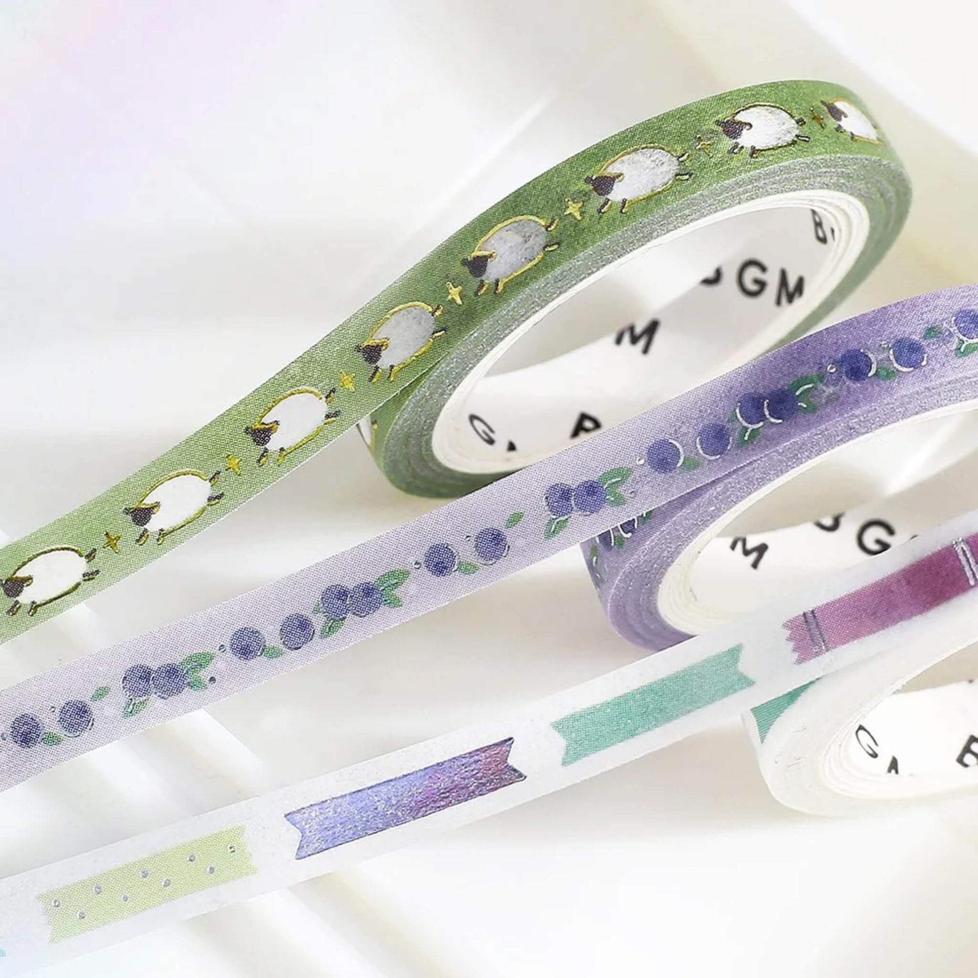 BGM Washi Tape Basic Foil Slim - Running Sheep - Washi Tapes