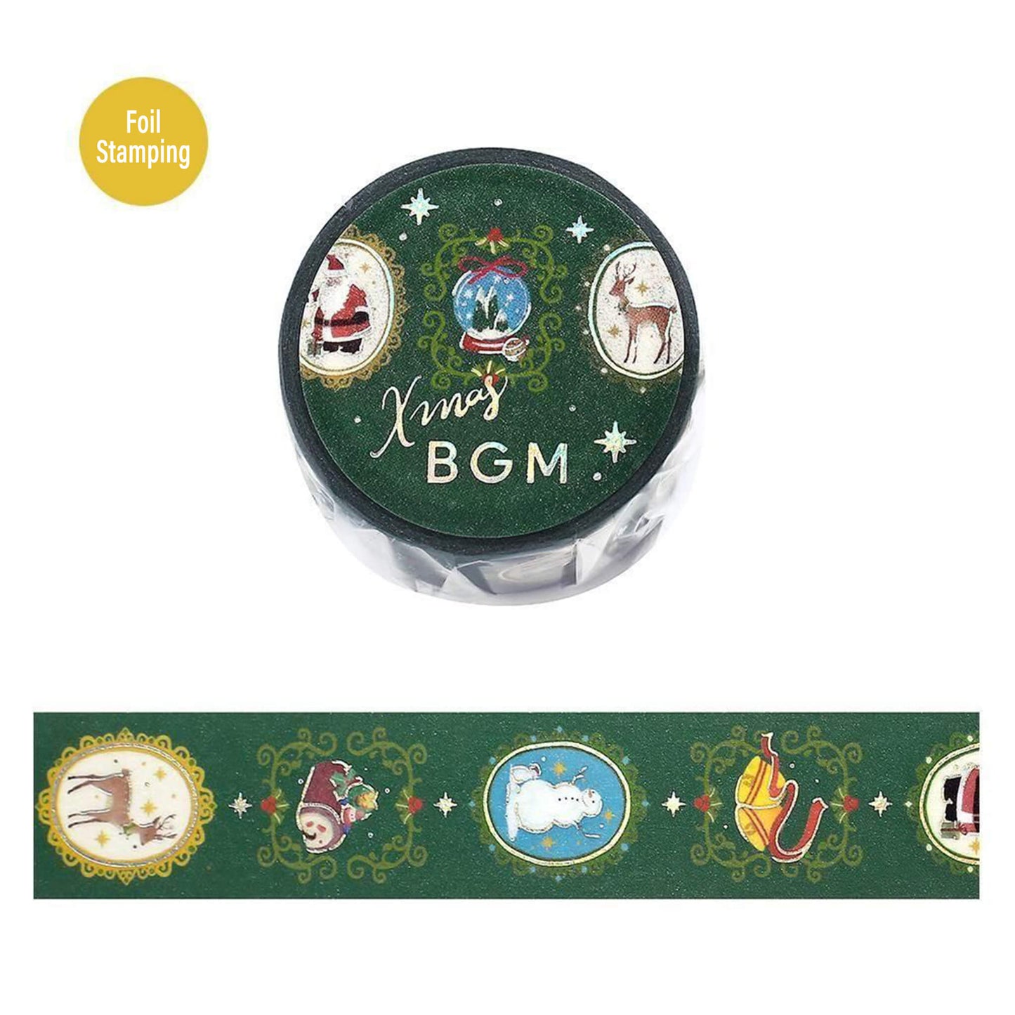 BGM Washi Tape Foil 2025 Christmas Limited - Brooch [20mm Width] - Washi Tapes