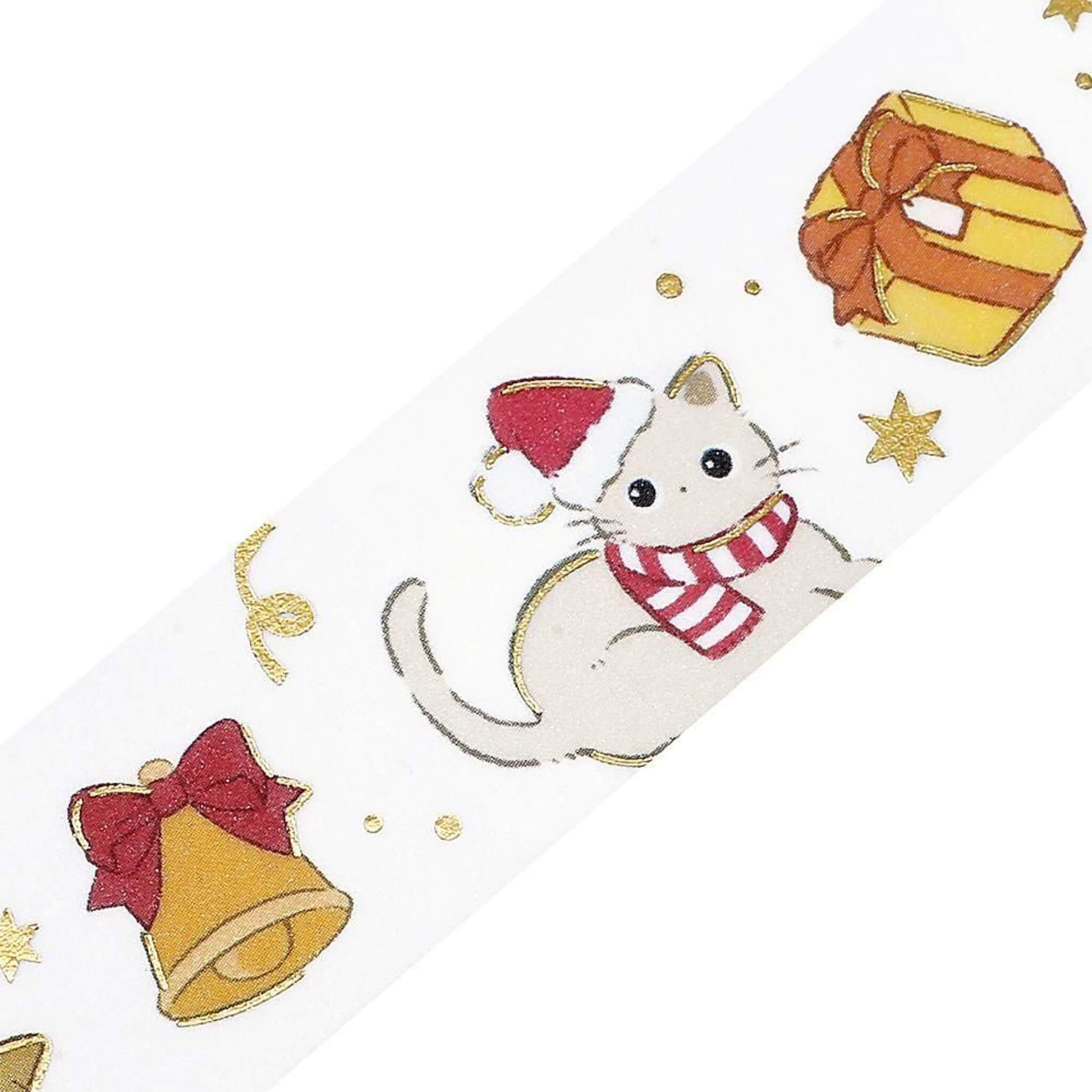 BGM Washi Tape Foil 2025 Christmas Limited - Cat and Christmas [20mm Width] - Washi Tapes