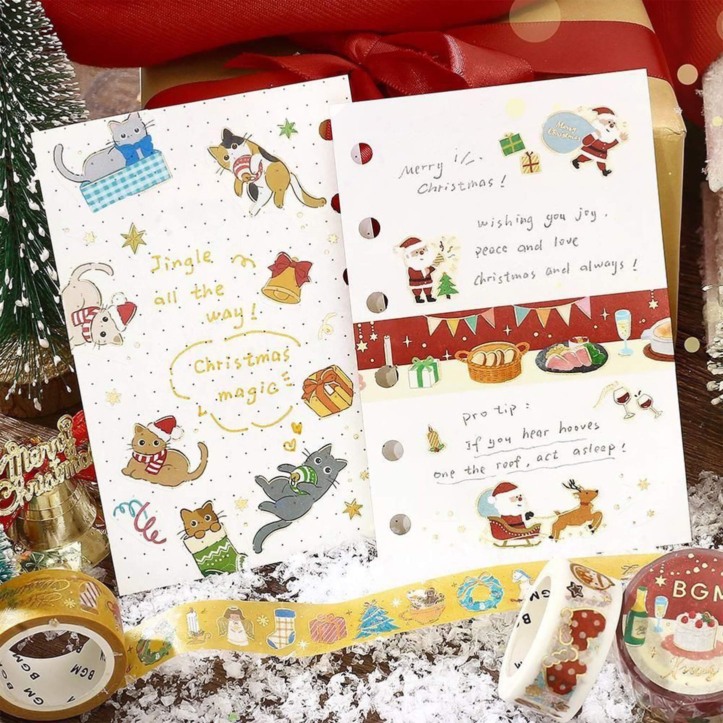 BGM Washi Tape Foil 2025 Christmas Limited - Dinnertime [20mm Width] - Washi Tapes