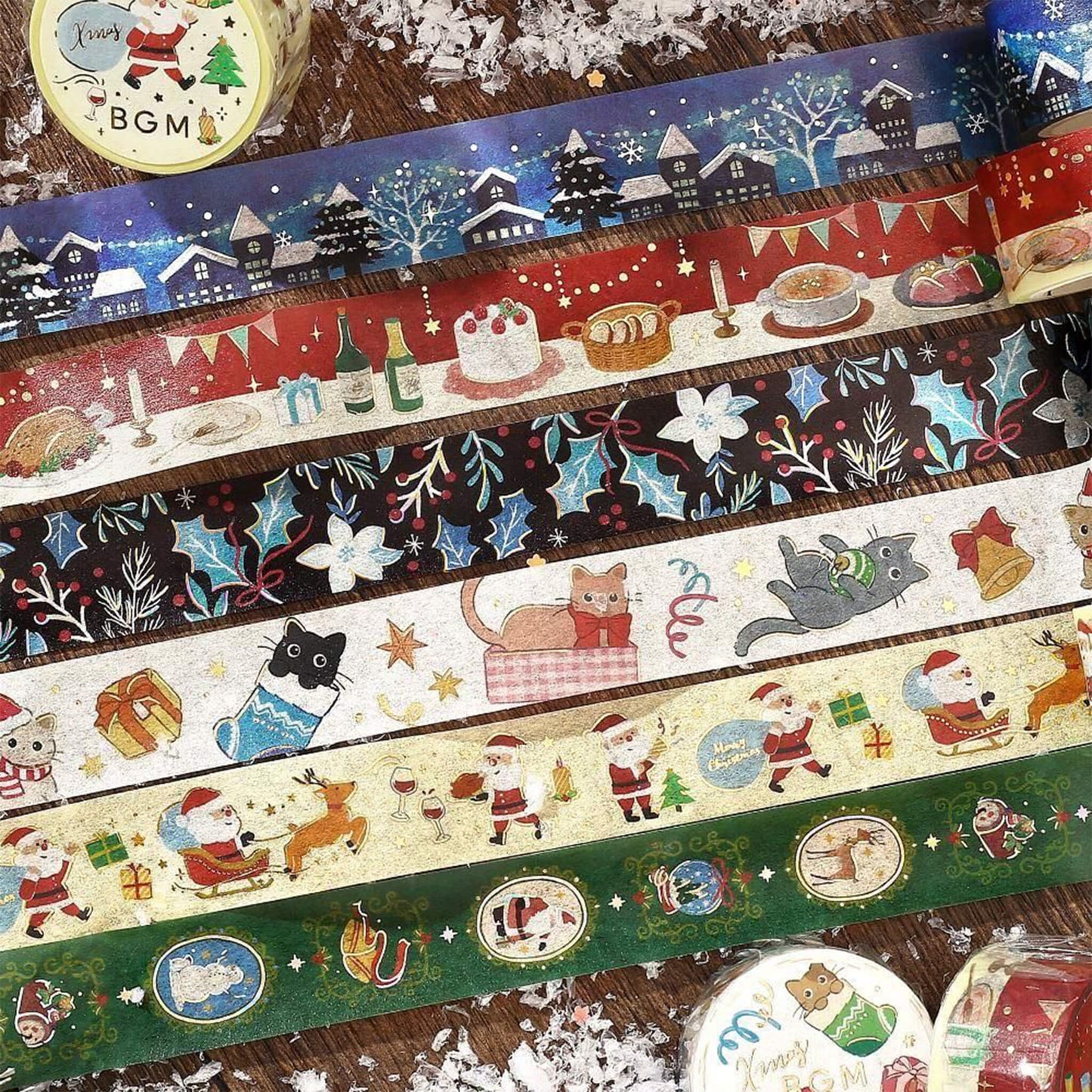 BGM Washi Tape Foil 2025 Christmas Limited - Dinnertime [20mm Width] - Washi Tapes