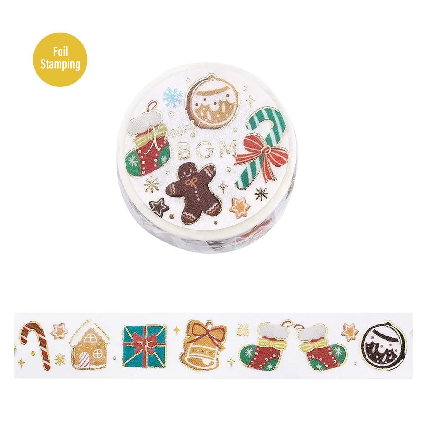 BGM Washi Tape Foil 2025 Christmas Limited - Little Things [15mm Width] - Washi Tapes