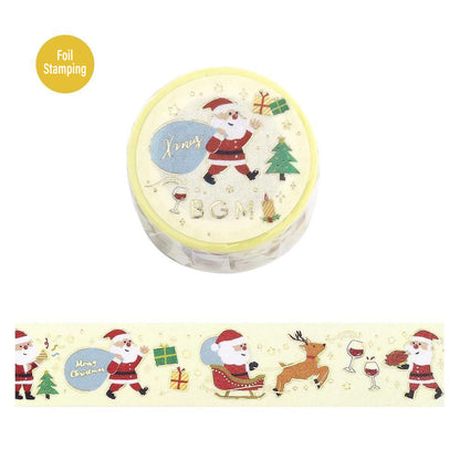 BGM Washi Tape Foil 2025 Christmas Limited - Santa's Coming [20mm Width] - Washi Tapes