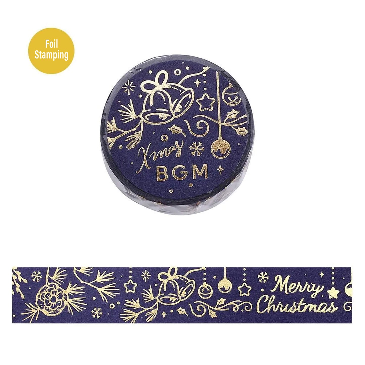 BGM Washi Tape Foil 2025 Christmas Limited - Shining Xmas [15mm Width] - Washi Tapes
