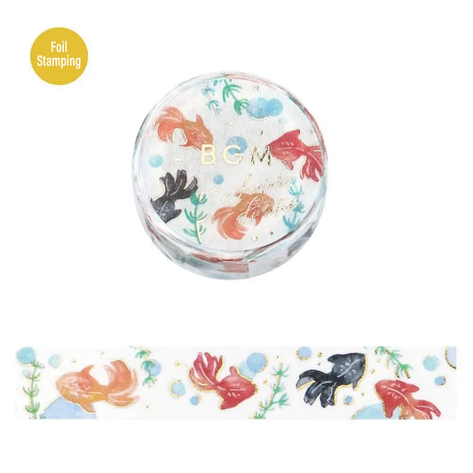 BGM Washi Tape Foil 2025 Summer Limited - Goldfish [15mm Width] - Washi Tapes