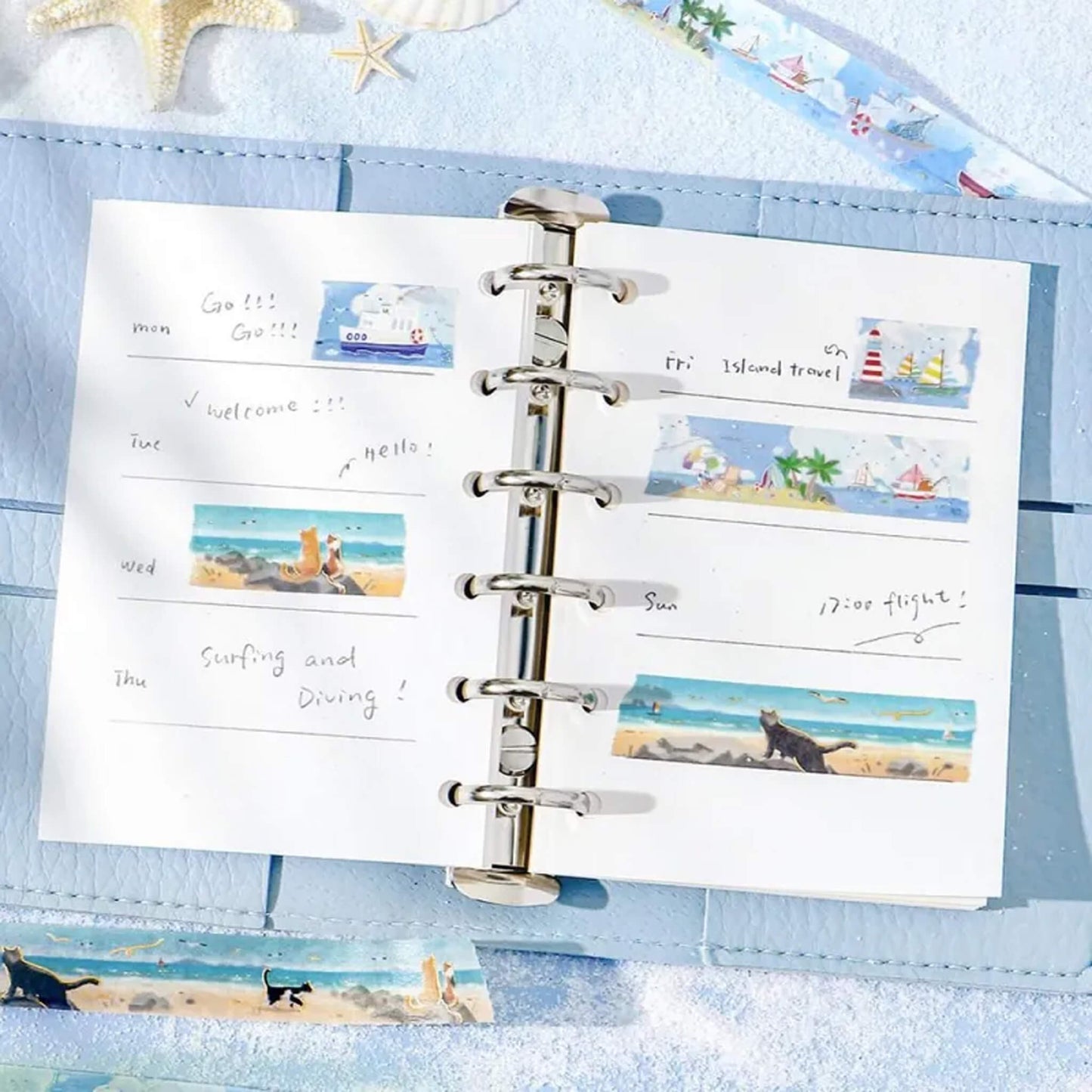 BGM Washi Tape Foil 2025 Summer Limited - Summer Port [15mm Width] - Washi Tapes