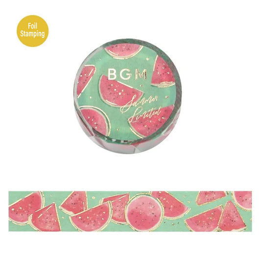 BGM Washi Tape Foil 2025 Summer Limited - Summer Watermelon [15mm Width] - Washi Tapes