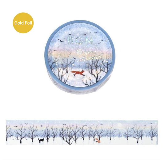 BGM Washi Tape Foil 2025 Winter Limited - Morning Forest Walk [15mm Width] - Washi Tapes