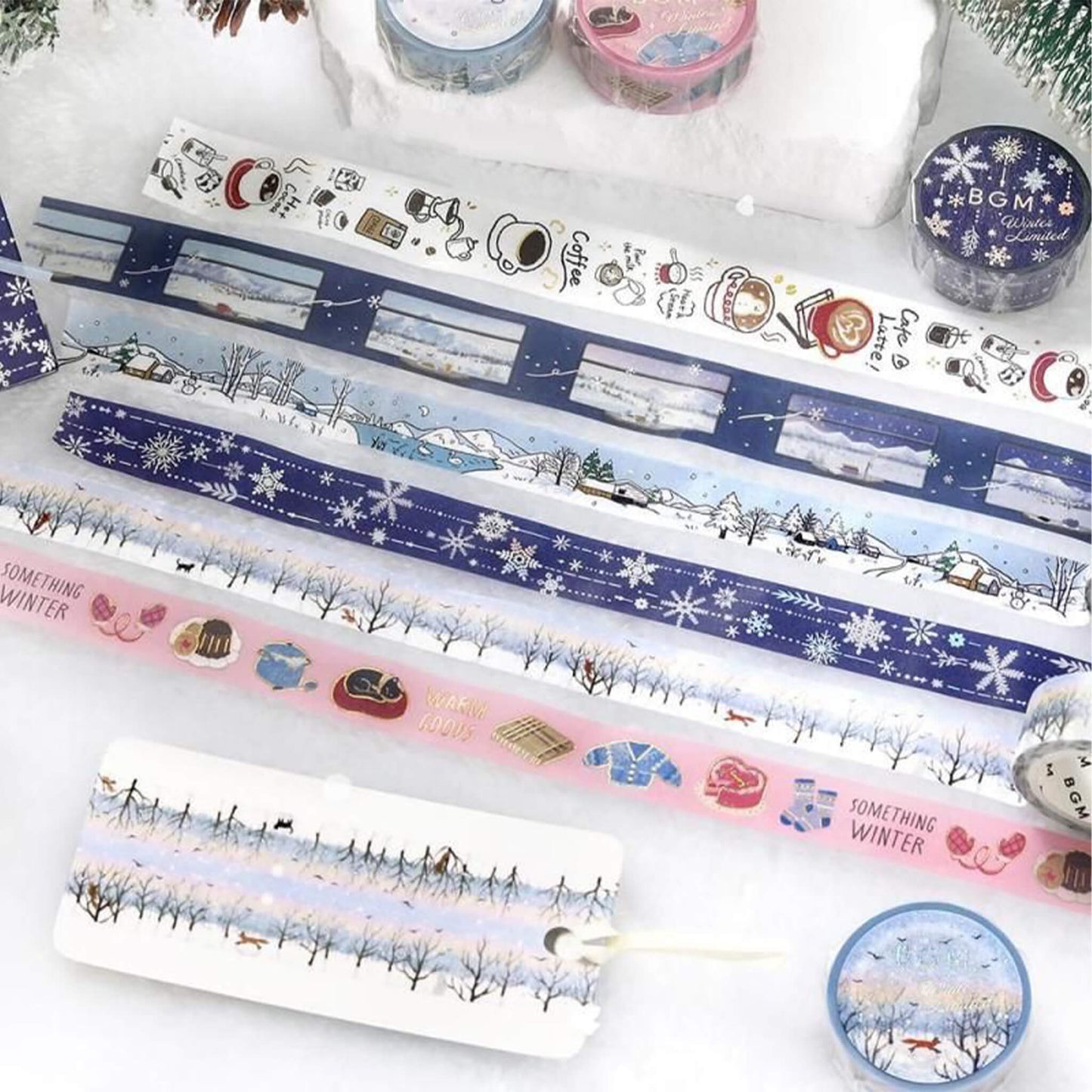 BGM Washi Tape Foil 2025 Winter Limited - Sleeper Train for Snow Scenery [20mm Width] - Washi Tapes