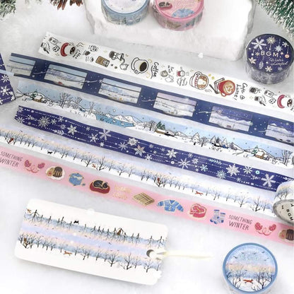 BGM Washi Tape Foil 2025 Winter Limited - Sleeper Train for Snow Scenery [20mm Width] - Washi Tapes
