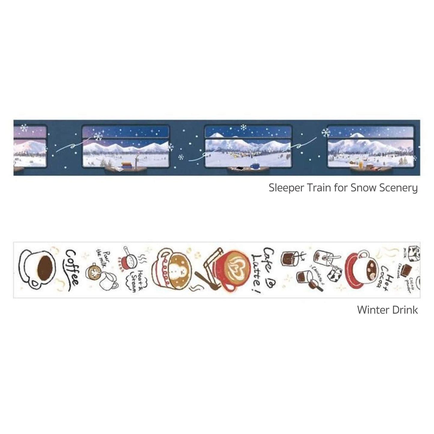 BGM Washi Tape Foil 2025 Winter Limited - Sleeper Train for Snow Scenery [20mm Width] - Washi Tapes