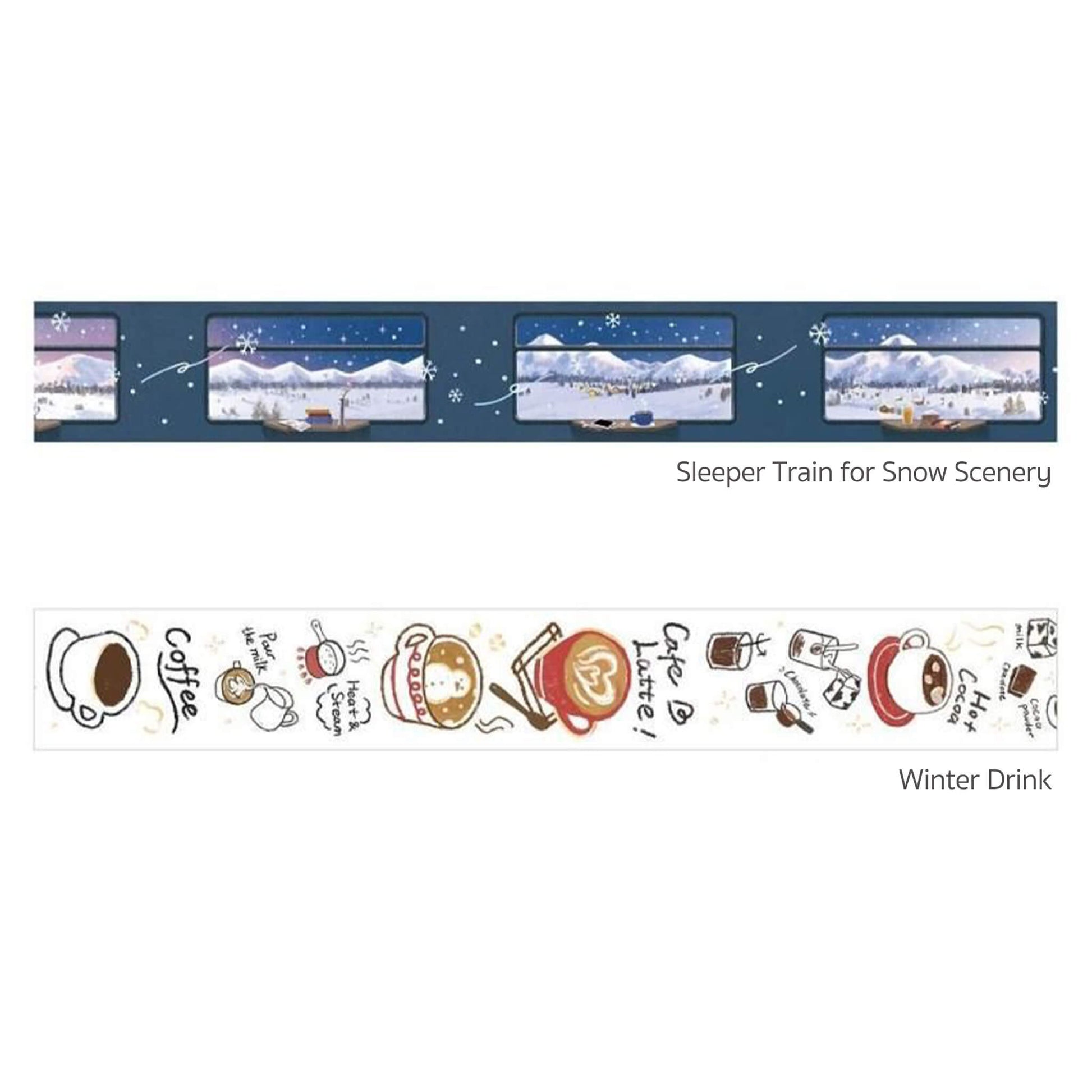 BGM Washi Tape Foil 2025 Winter Limited - Sleeper Train for Snow Scenery [20mm Width] - Washi Tapes