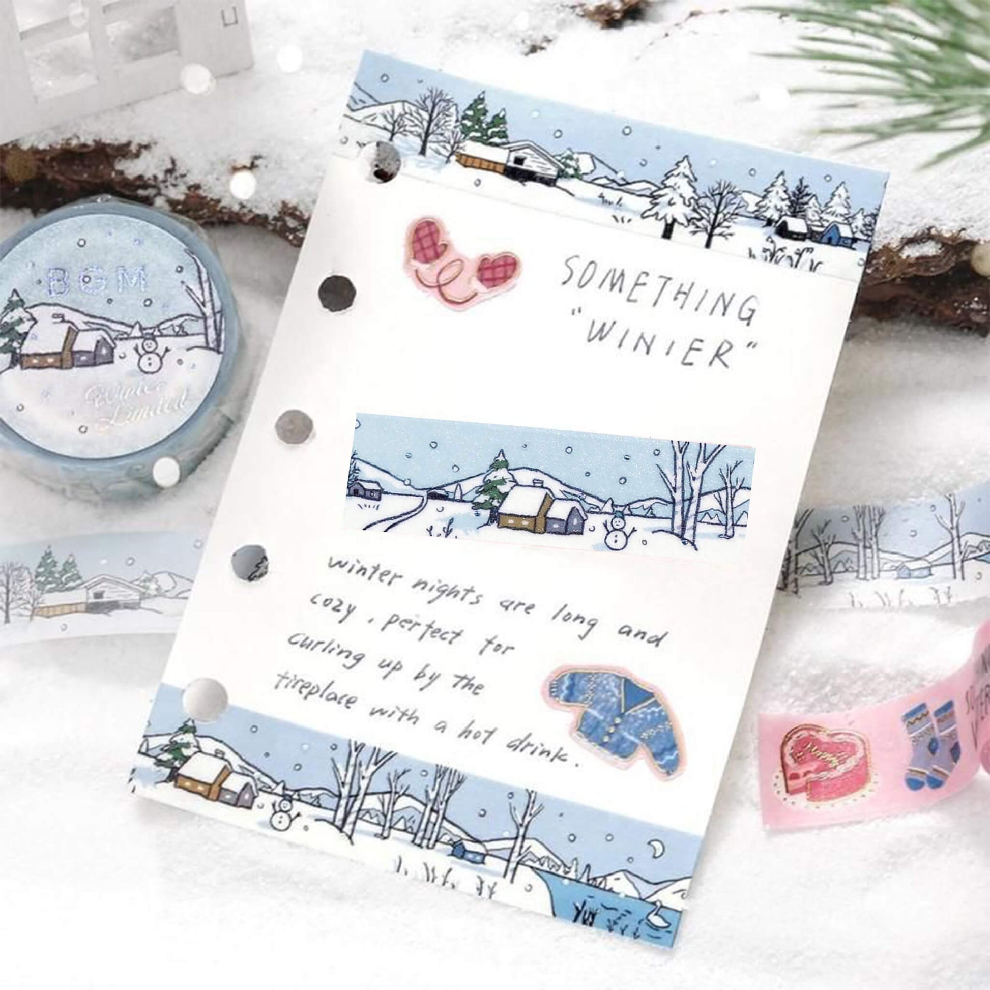 BGM Washi Tape Foil 2025 Winter Limited - Snow Lake Cabin [15mm Width] - Washi Tapes