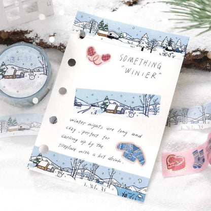 BGM Washi Tape Foil 2025 Winter Limited - Snow Lake Cabin [15mm Width] - Washi Tapes