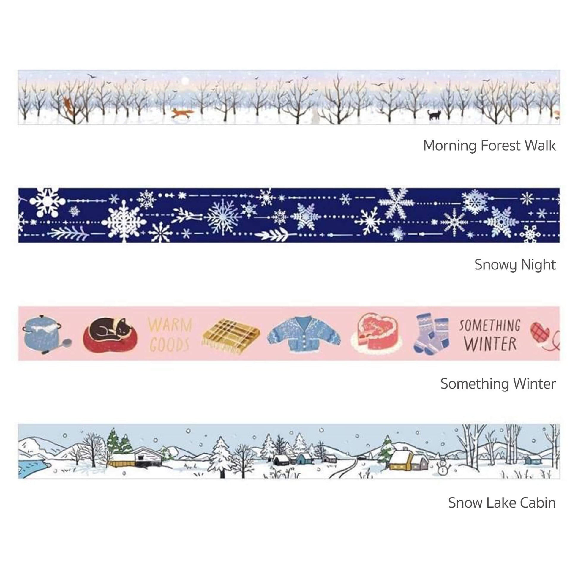 BGM Washi Tape Foil 2025 Winter Limited - Snow Lake Cabin [15mm Width] - Washi Tapes
