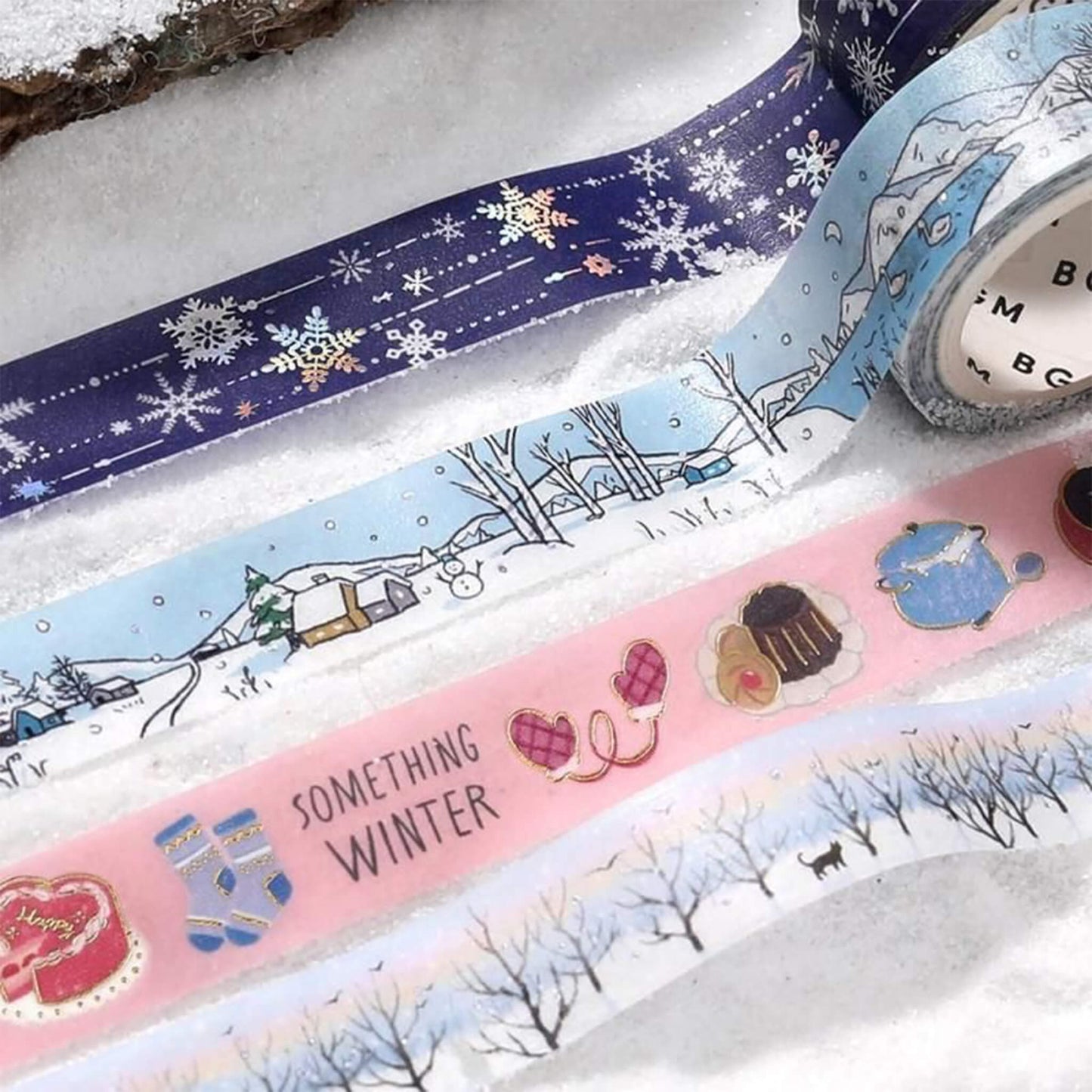 BGM Washi Tape Foil 2025 Winter Limited - Snow Lake Cabin [15mm Width] - Washi Tapes