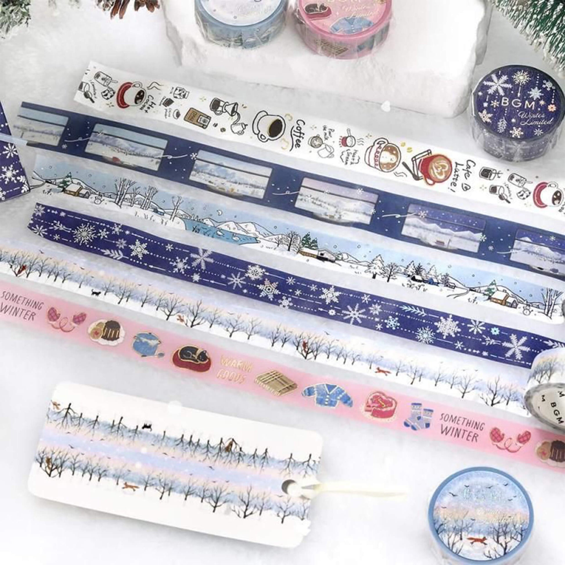 BGM Washi Tape Foil 2025 Winter Limited - Snow Lake Cabin [15mm Width] - Washi Tapes