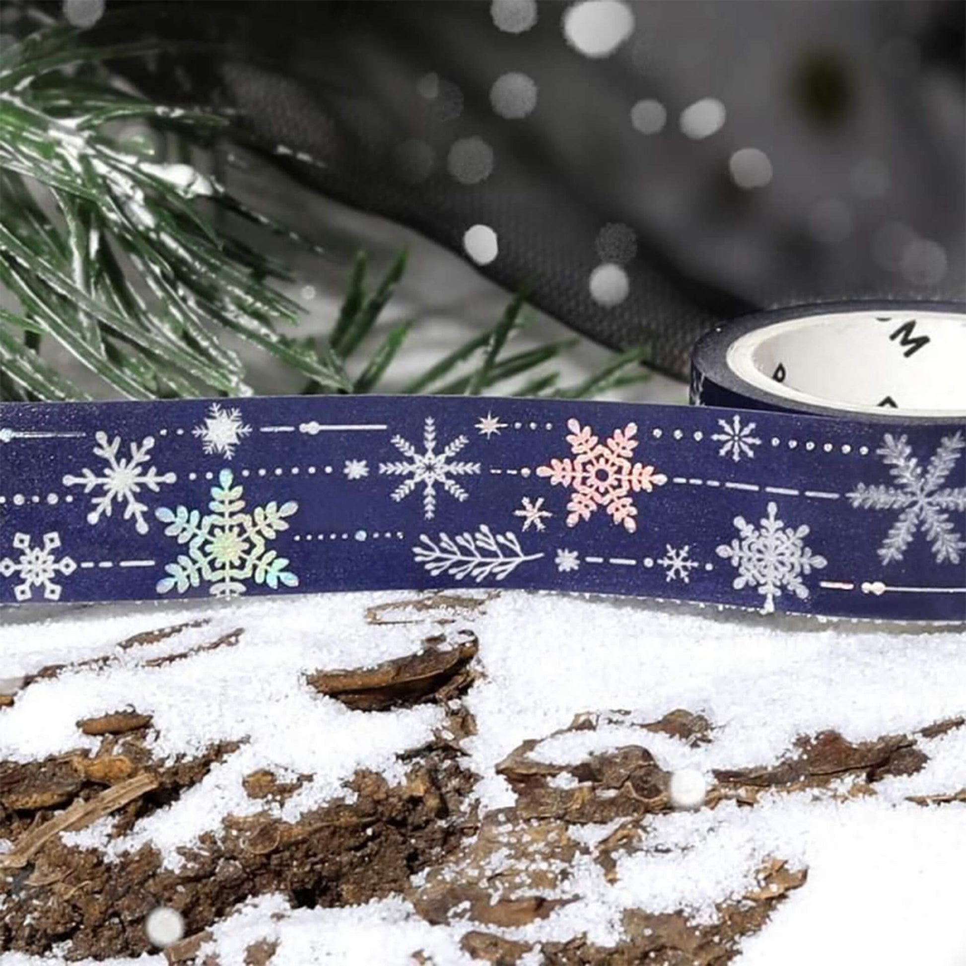 BGM Washi Tape Foil 2025 Winter Limited - Snowy Night [15mm Width] - Washi Tapes