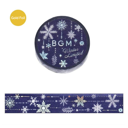 BGM Washi Tape Foil 2025 Winter Limited - Snowy Night [15mm Width] - Washi Tapes