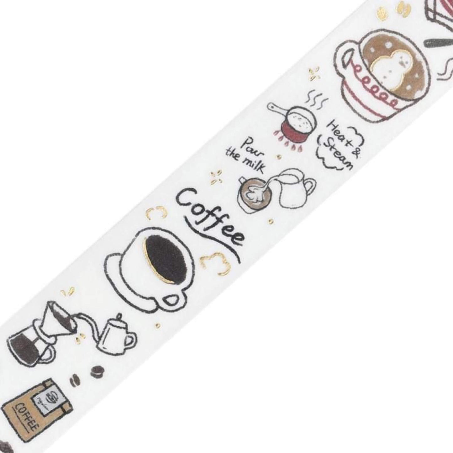 BGM Washi Tape Foil 2025 Winter Limited - Winter Drink [20mm Width] - Washi Tapes