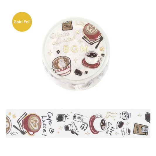 BGM Washi Tape Foil 2025 Winter Limited - Winter Drink [20mm Width] - Washi Tapes