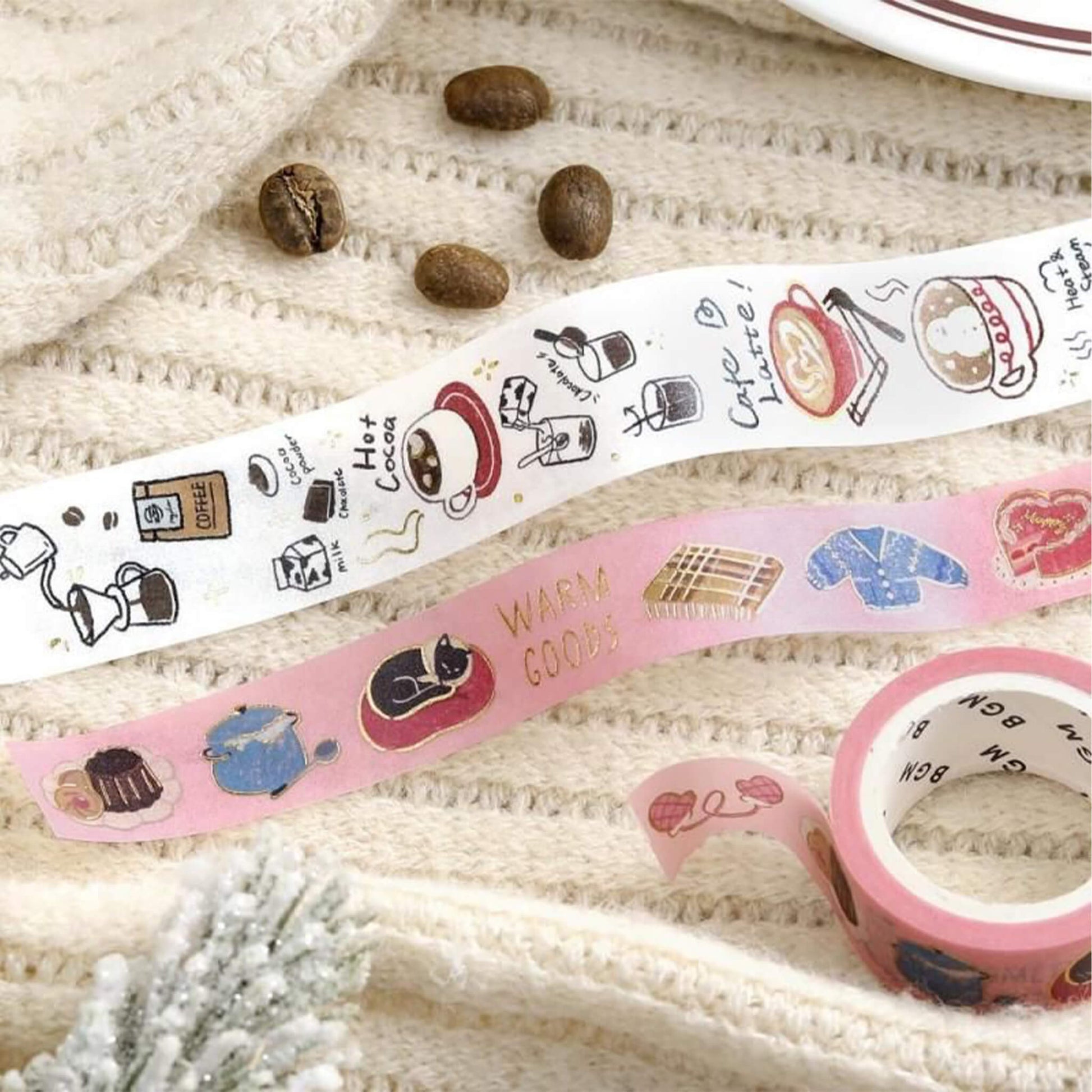 BGM Washi Tape Foil 2025 Winter Limited - Winter Drink [20mm Width] - Washi Tapes