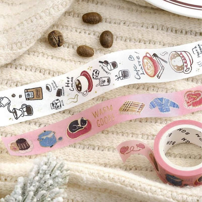 BGM Washi Tape Foil 2025 Winter Limited - Winter Drink [20mm Width] - Washi Tapes