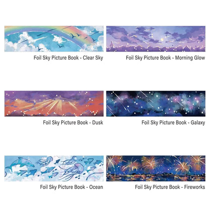 BGM Washi Tape Foil Sky Picture Book - Clear Sky - Washi Tapes