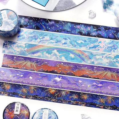 BGM Washi Tape Foil Sky Picture Book - Dusk - Washi Tapes