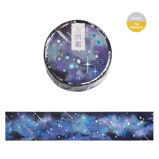 BGM Washi Tape Foil Sky Picture Book - Galaxy - Washi Tapes