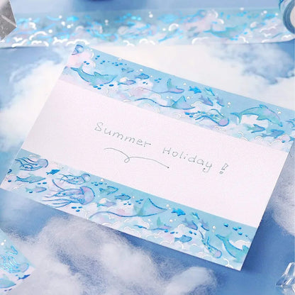 BGM Washi Tape Foil Sky Picture Book - Ocean - Washi Tapes