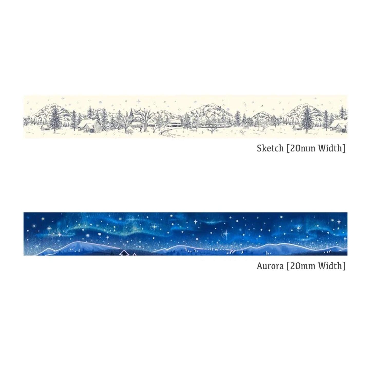 BGM Washi Tape Gold Foil 2024 Winter Limited - Aurora [20mm Width] - Washi Tapes