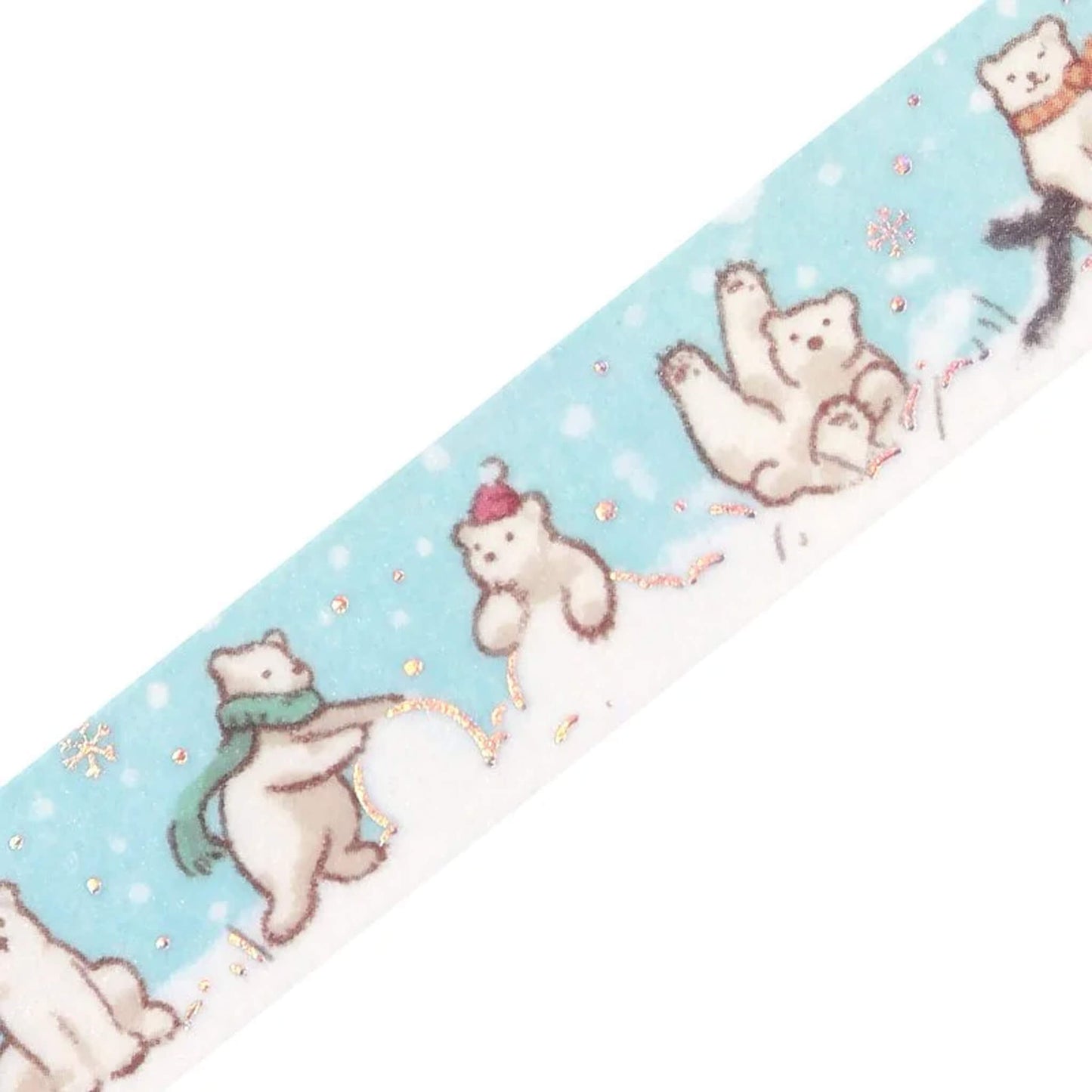 BGM Washi Tape Gold Foil 2024 Winter Limited - Bear [15mm Width] - Washi Tapes