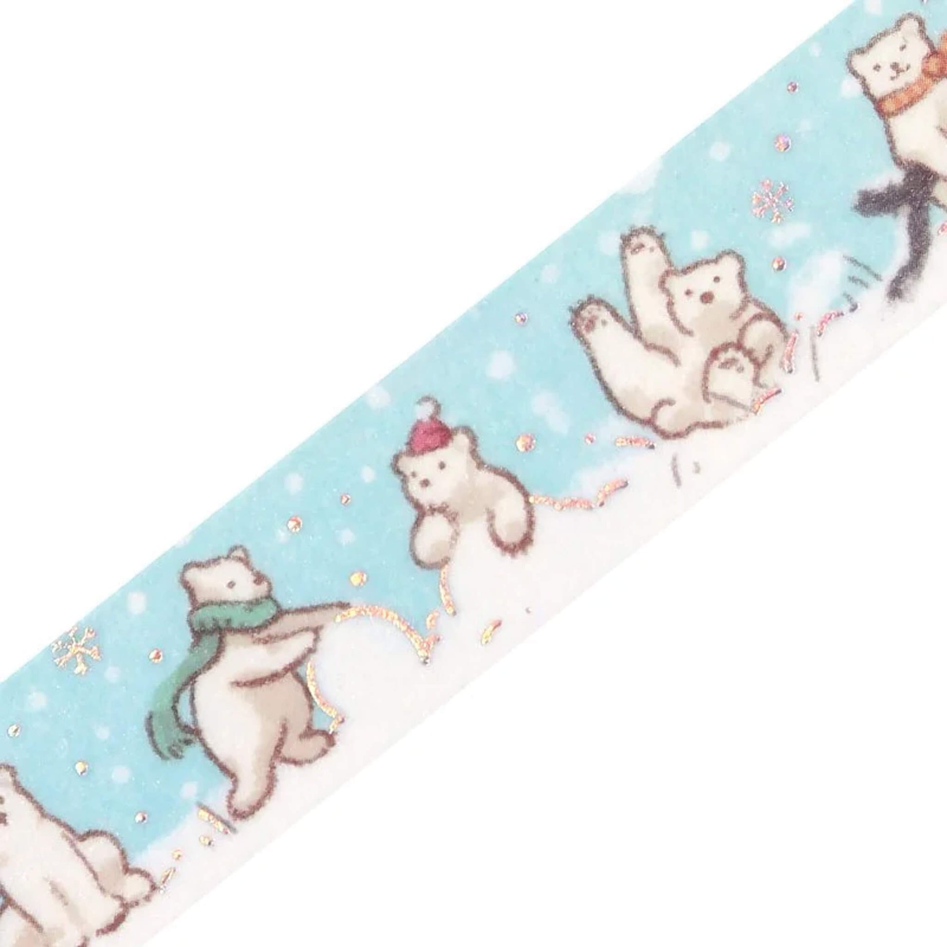 BGM Washi Tape Gold Foil 2024 Winter Limited - Bear [15mm Width] - Washi Tapes