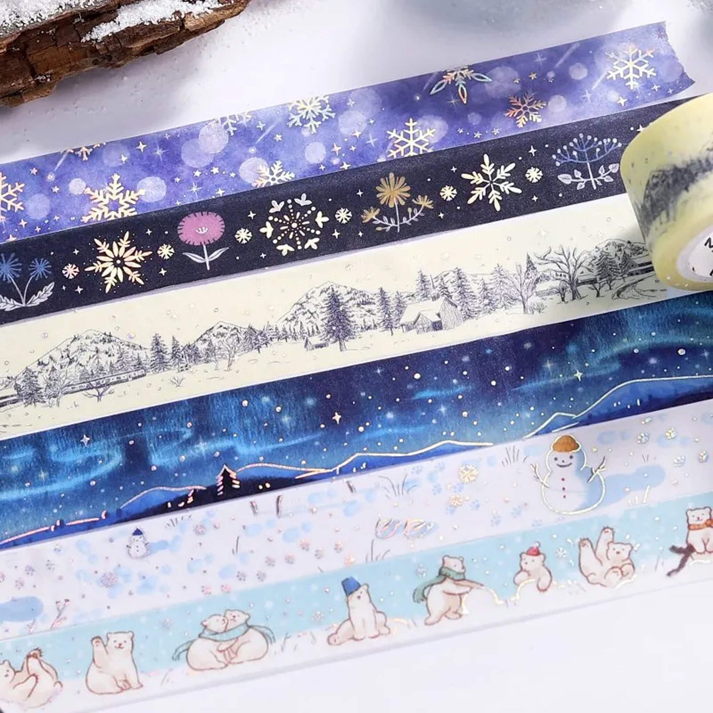 BGM Washi Tape Gold Foil 2024 Winter Limited - Bear [15mm Width] - Washi Tapes